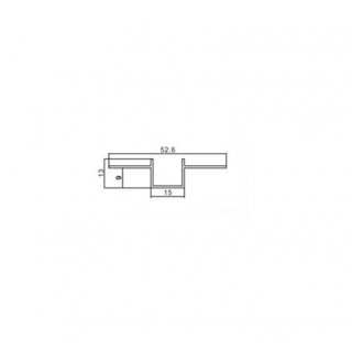 Profilo Alluminio ALFA 2 mt Incasso 10 Pz