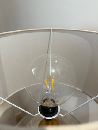 Lámpara de mesa cristal y metal