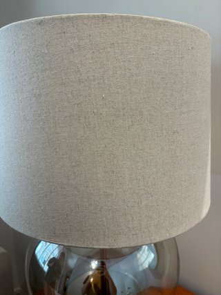 Lámpara de mesa cristal y metal