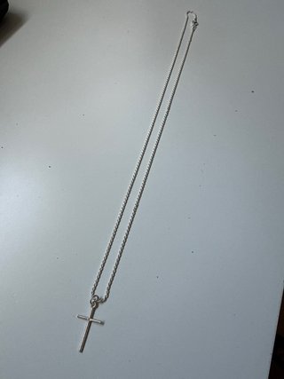 Conjunto Cordón y Colgante Cruz Plata 925