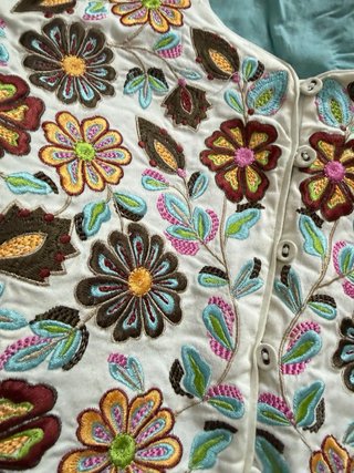 Chaleco bordado Flamenco multicolor