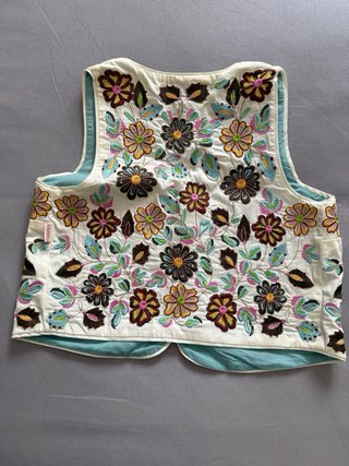 Chaleco bordado Flamenco multicolor