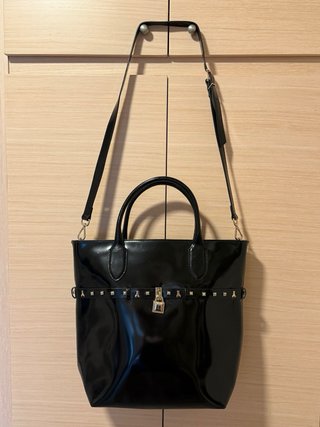 Bolso Patrizia Pepe Negro Charol