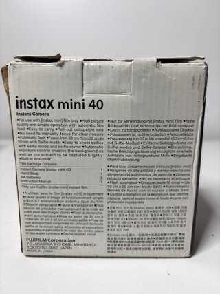 : Cámara instantánea Fujifilm Instax Mini 40