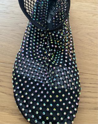 Sandali donna neri con dettagli argento