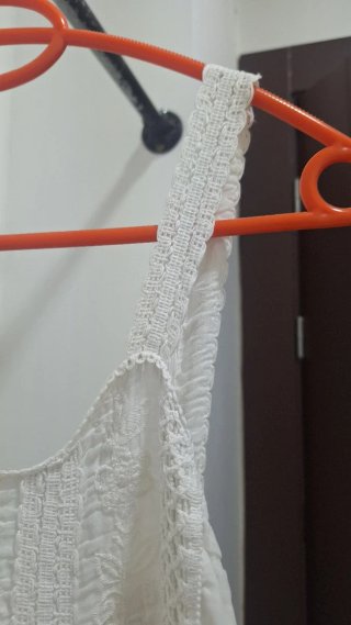 Vestido ibicenco largo blanco talla única