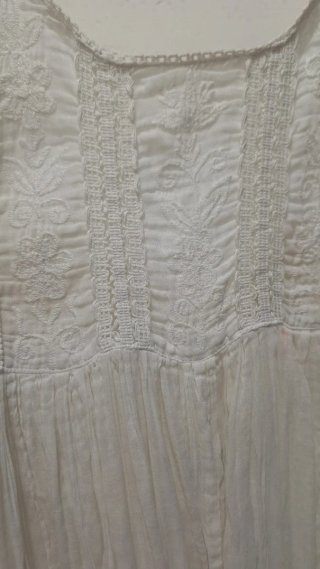 Vestido ibicenco largo blanco talla única