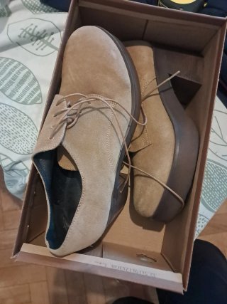 Botines plataforma ante beige talla 39