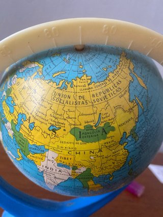 Globo terráqueo vintage años 60