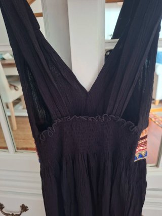 Vestido largo boho chic negro
