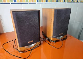 Altavoces Sanyo Marrones y Negros