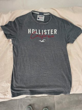 Camiseta Hollister Gris Talla L
