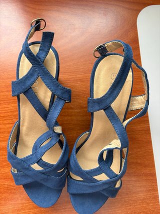 Zapatos de tacón azul talla 41