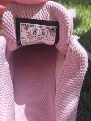 Zapatillas marca Fila rosas niña