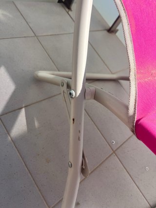 Silla plegable playa rosa