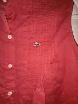 Camiseta sin mangas Lacoste roja mujer