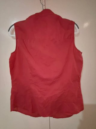 Camiseta sin mangas Lacoste roja mujer