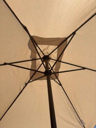 Parasol terraza con manivela y base