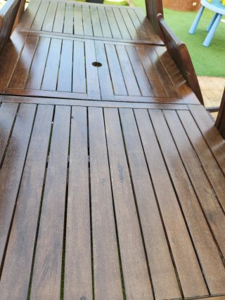 Mesa de teka extensible para jardín