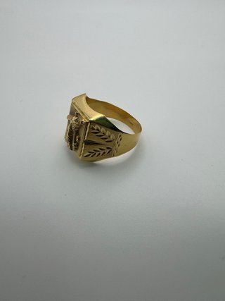 011-01-00512 ANILLO SELLO CRISTO NAZARENO ORO 18K