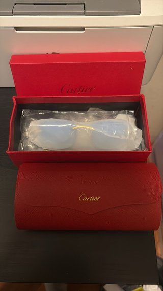 Occhiali Cartier Oro azzurrini