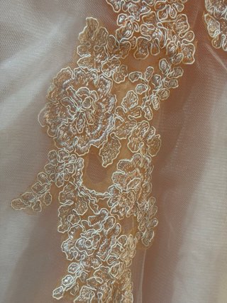 Vestido fiesta rosa perla encaje