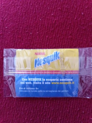 Moneta 5 Lire Italia 1998 Nesquik.