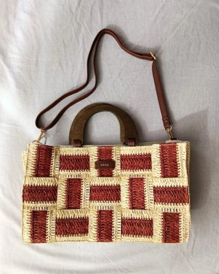 Bolso shopper rafia trenzado verano XL