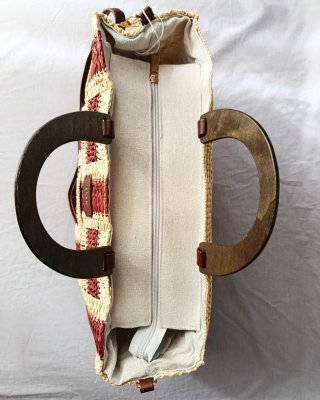 Bolso shopper rafia trenzado verano XL