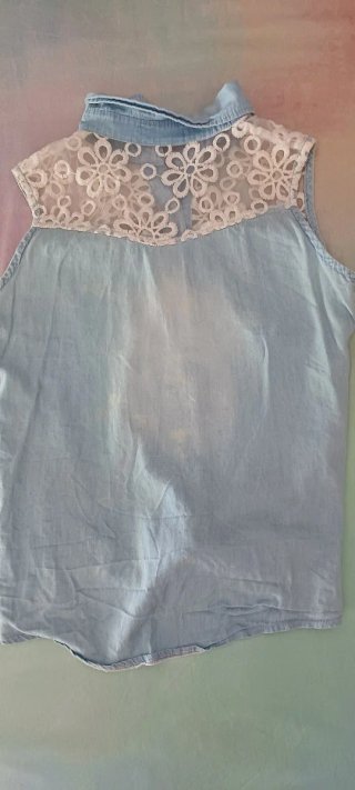 Camiseta vaquera Miss Sister sin mangas