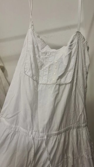 Vestido blanco largo tirantes ibicenco
