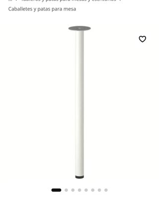 4 gambe ADILS IKEA in metallo bianco