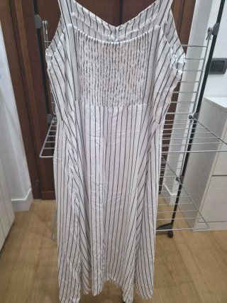 Vestito estivo donna bianco a righe