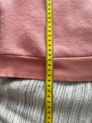 Sudadera rosa Bershka loose fit afelpada talla S