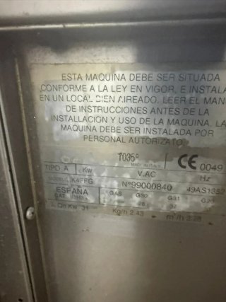 Cocina Industrial 4 Fuegos + Horno