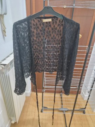 Bolero donna pizzo nero