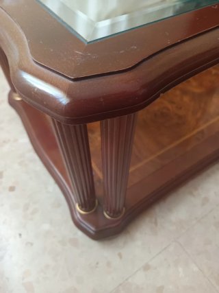 Mesa de centro madera y cristal