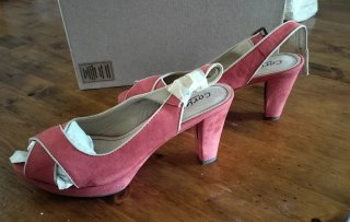 Sandalias Corina rojo teja