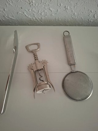 Set Utensili da Cucina in Metallo con 4 Pezzi