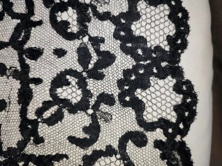 Mantilla antigua negra tipo Chantilly