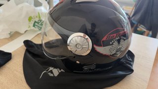 Casco Jet No Fear Negro/Rojo