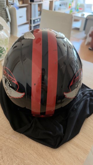 Casco Jet No Fear Negro/Rojo