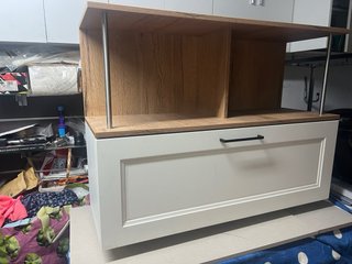 Mueble recibidor madera y metal