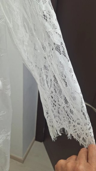 Vestido premamá fotografía encaje blanco