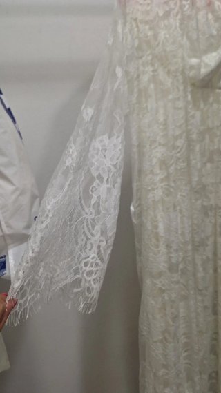Vestido premamá fotografía encaje blanco