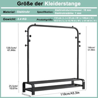 Appendiabiti in Metallo con Scaffali