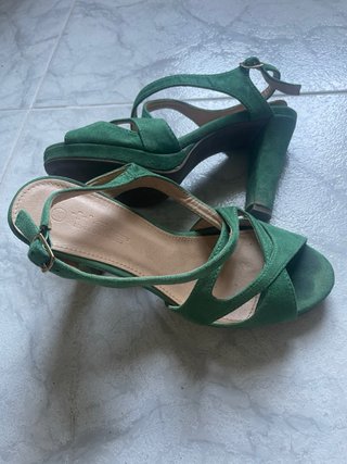 Zapatos de fiesta verdes talla 38