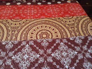 Colcha bouti reversible 1,50 cm cojines