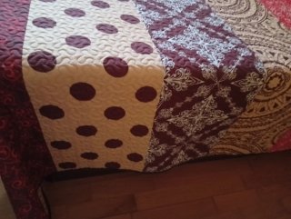 Colcha bouti reversible 1,50 cm cojines