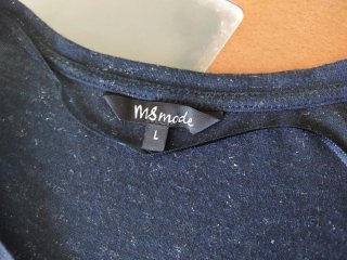 Camiseta Ms Mode Negra Talla L.  Equivale a una Xl